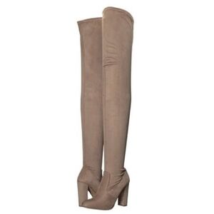 Steve Madden Over-The-Knee Taupe Boots
